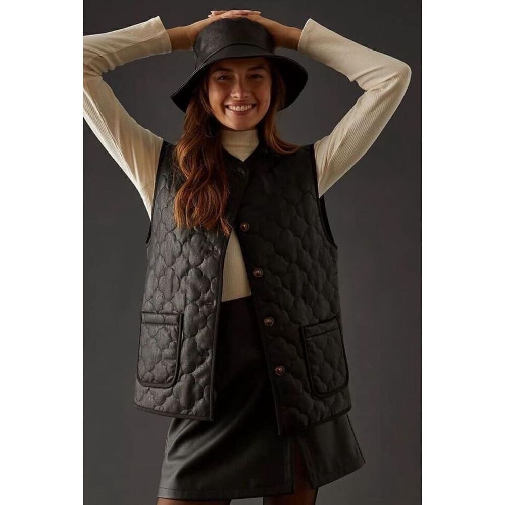 NWT Anthropologie FRNCH Paris Gisette Faux  leather Size OS retail $150